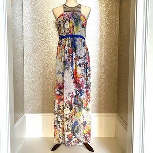 Charlie Jade, Beaded Multi Color Maxi, Size M
